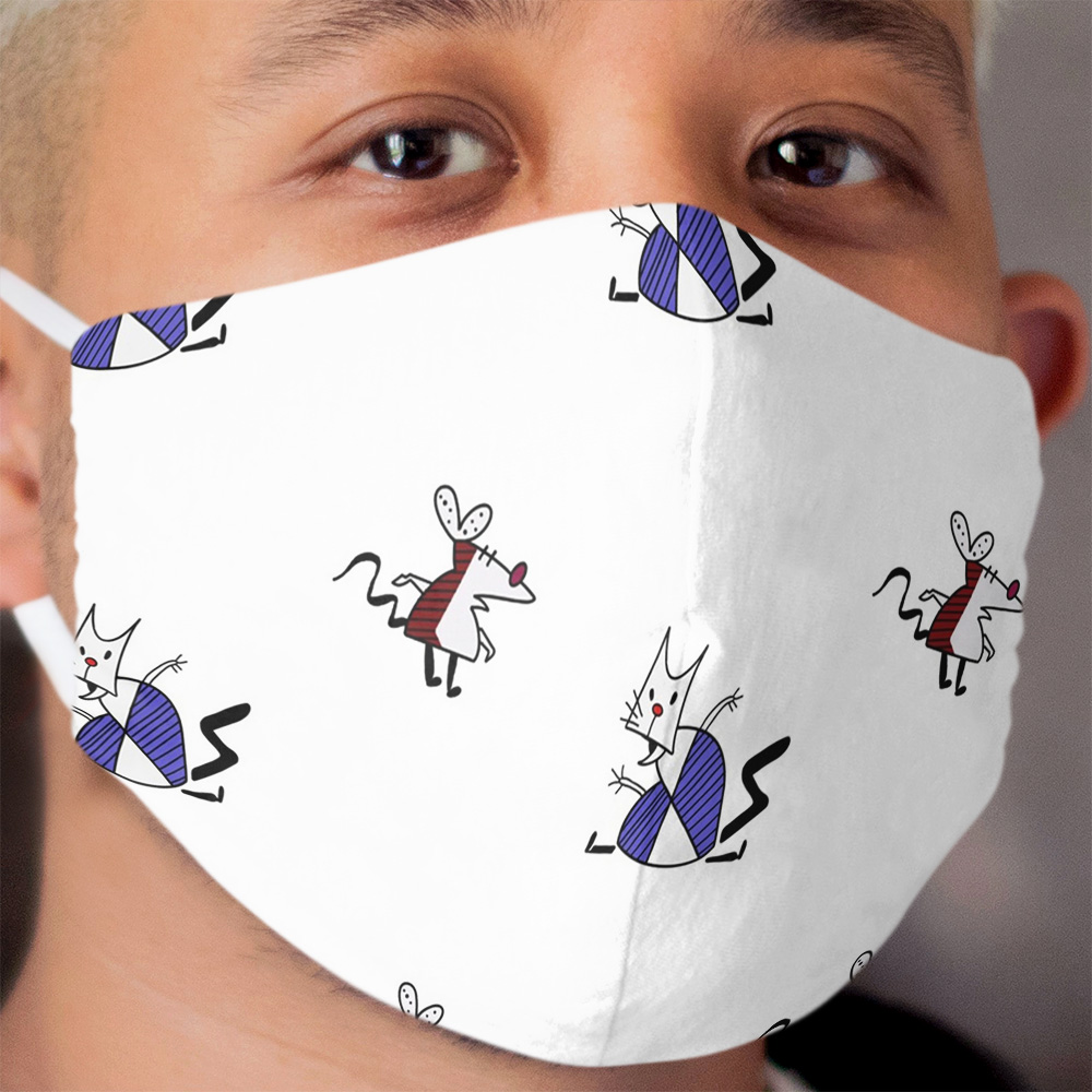 Worker and Parasite! - Itchy and Scratchy Cloth Face Mask