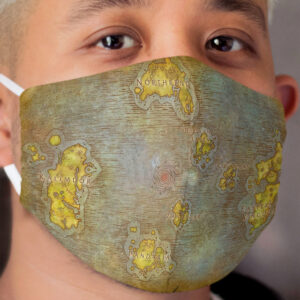 WoW Map Poster Tapestry Cloth Face Mask