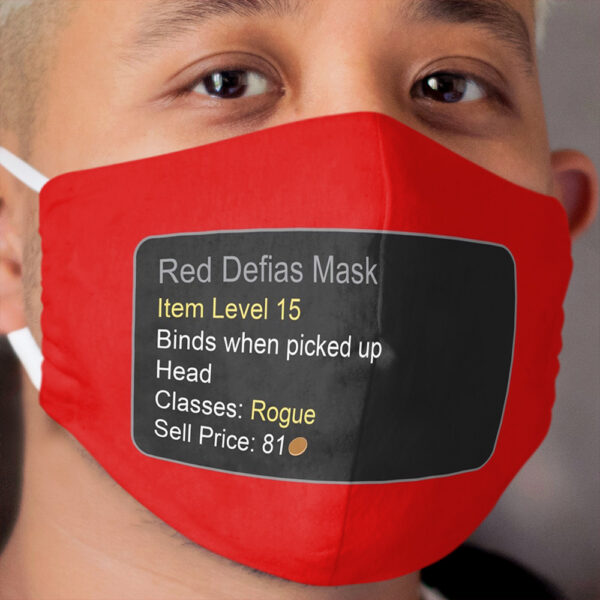 WoW Red Defias Cloth Face Mask