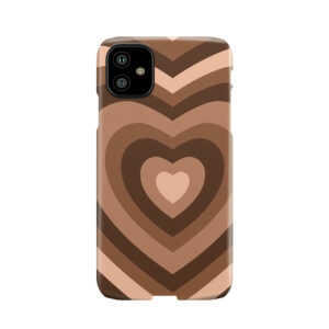Y2K Heart Brown Phone Case