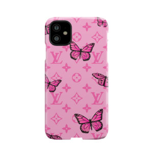 Y2K Inspired Pink Butterfly Monogram Design Phone Case