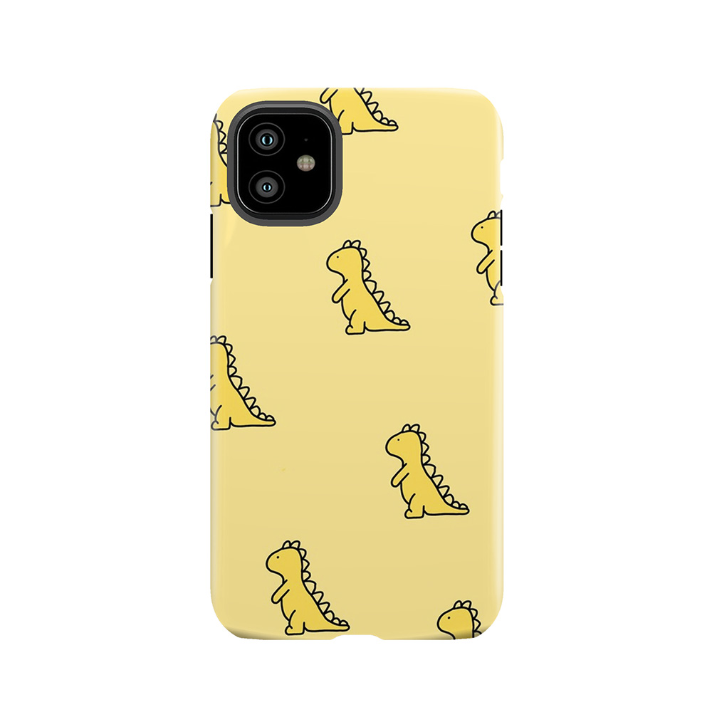 Yellow Dinosaur Tough Phone Case