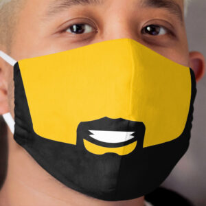 Yellow Face Beard and Smiles Cloth Face Mask