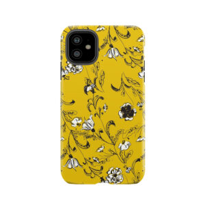 Yellow Floral Pattern Tough Phone Case