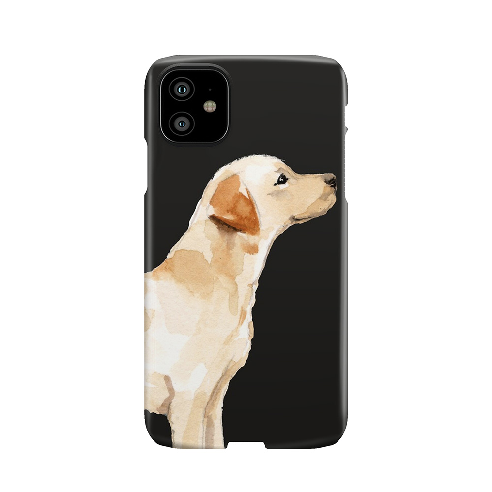 Yellow Lab Silhouette Watercolor Phone Case