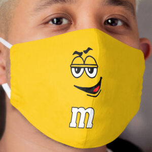 Yellow Peanut M&M Candy Cloth Face Mask