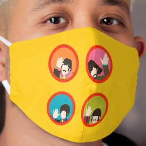yellow submarine minimal Cloth Face Mask