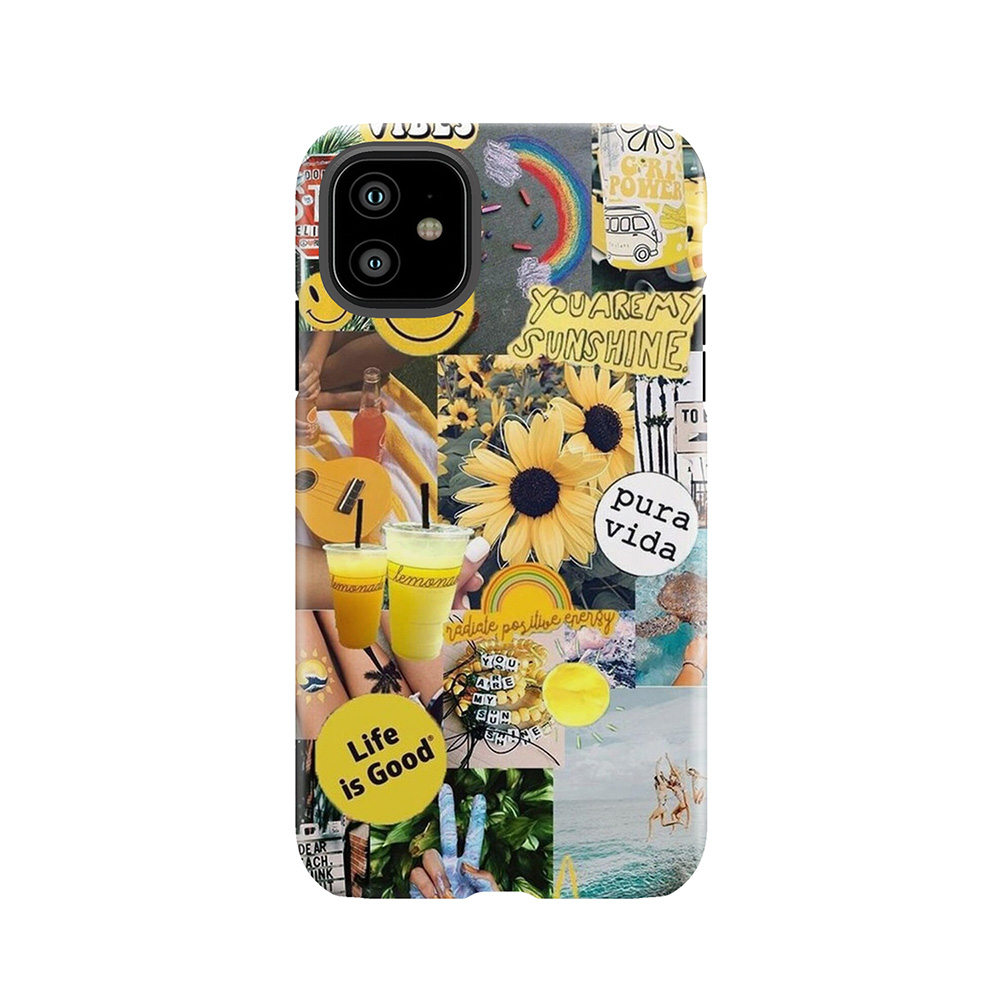 Yellow Sunshine Collage Tough Phone Case