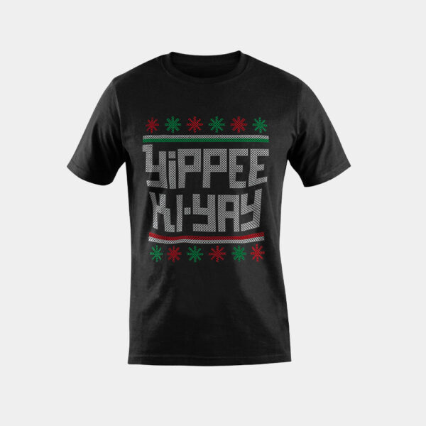 Yippee-Ki-Yay Funny Christmas Cross Stitch T-Shirt