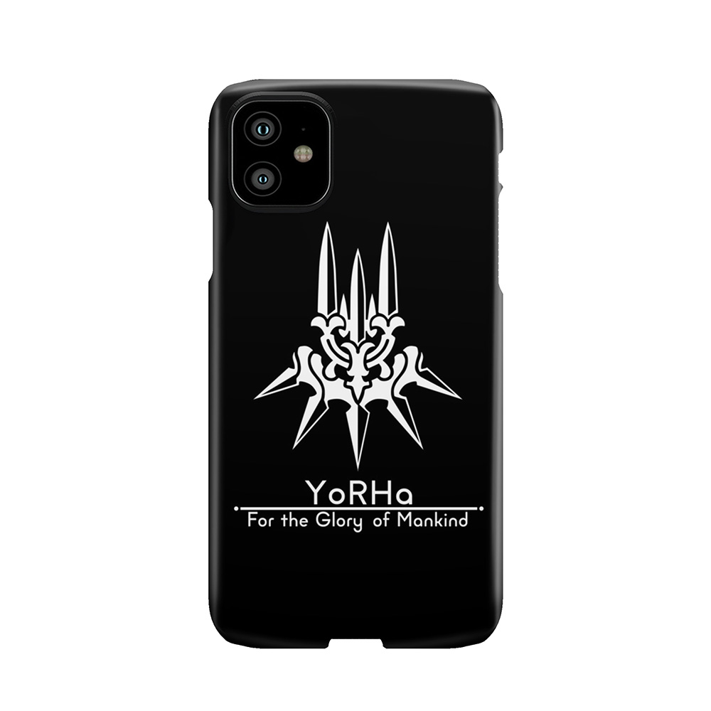 Yorha + Motto Black Background Phone Case