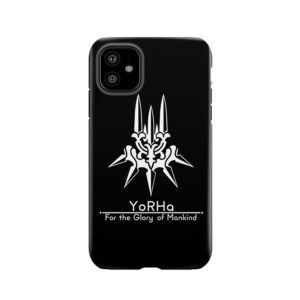 Yorha + Motto Black Background Tough Phone Case