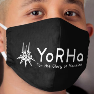 YoRHa - White Cloth Face Mask
