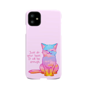 Your Best Is Enough Sunset Cat Phone Case