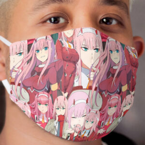 Zero Two Tribute Pattern Cloth Face Mask