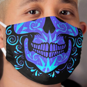 Zia Sugar Skull (blue) Cloth Face Mask