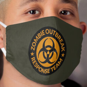 Zombie Response Team (Biohazard / Circle / Orange) Cloth Face Mask
