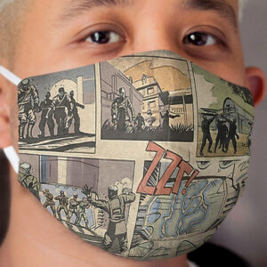 Zombies loading screen comic Cloth Face Mask