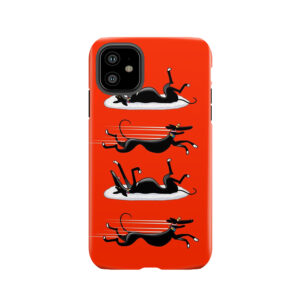 Zoomin Snoozin Iphone (Red) Tough Phone Case
