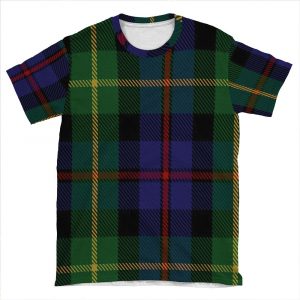 00687 Farquharson Clan/Family Tartan AOP T-shirt Tee