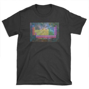 118 Element Color Periodic Table - Stars and Nebula T-shirt Tee