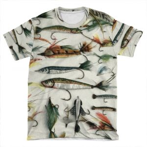 1920's Fishing Flies AOP T-shirt Tee