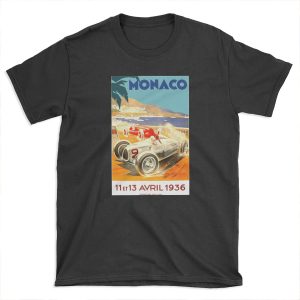 1936 Monaco Grand Prix Race T-shirt Tee