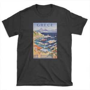 1955 Greece Athens Bay of Castella Travel T-shirt Tee