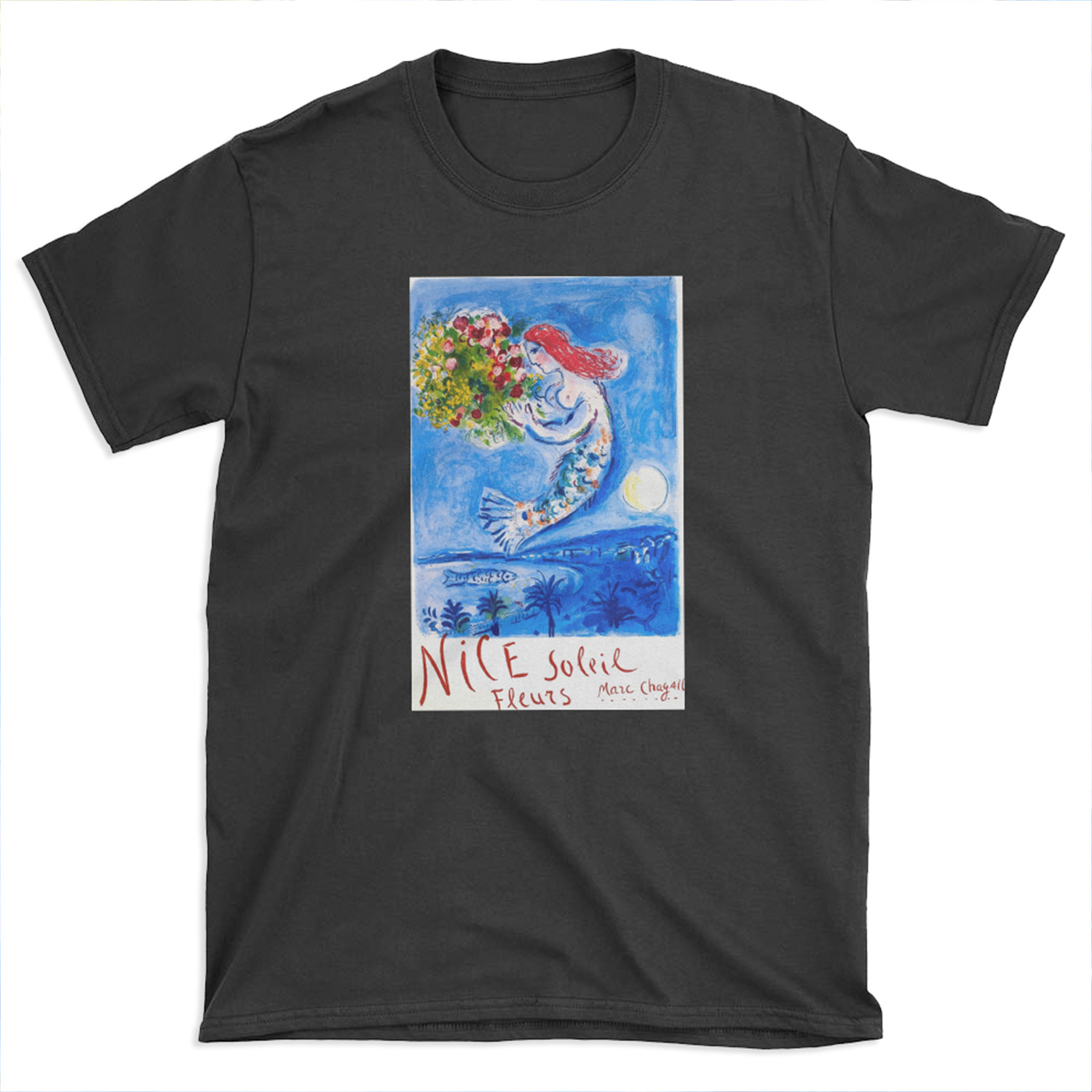 1962 Marc Chagall Nice Soleil Fleurs France Travel T-shirt Tee
