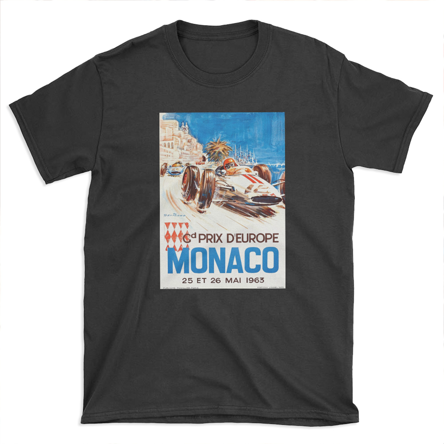 1963 Monaco Grand Prix Racing T-shirt Tee