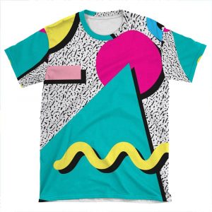 1980S Abstract Pattern AOP T-shirt Tee