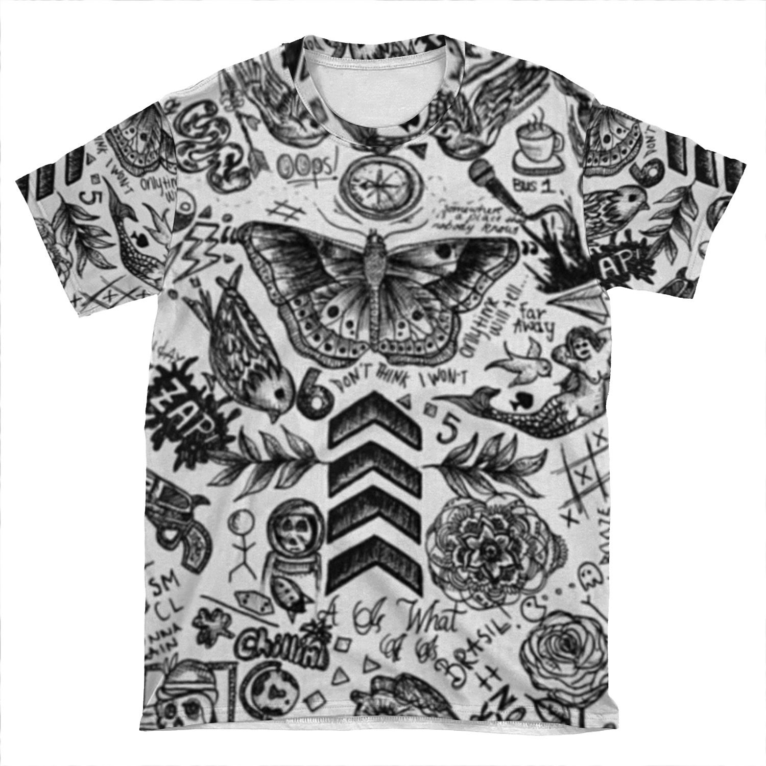 1D Tattoo Phone AOP T-shirt Tee