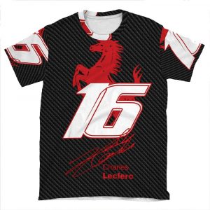 2020 Charles Leclerc Carbon Fiber Edition AOP T-shirt Tee