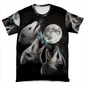 3 Opossum Moon AOP T-shirt Tee