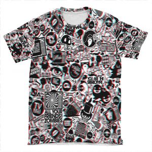 3D Comic Art AOP T-shirt Tee