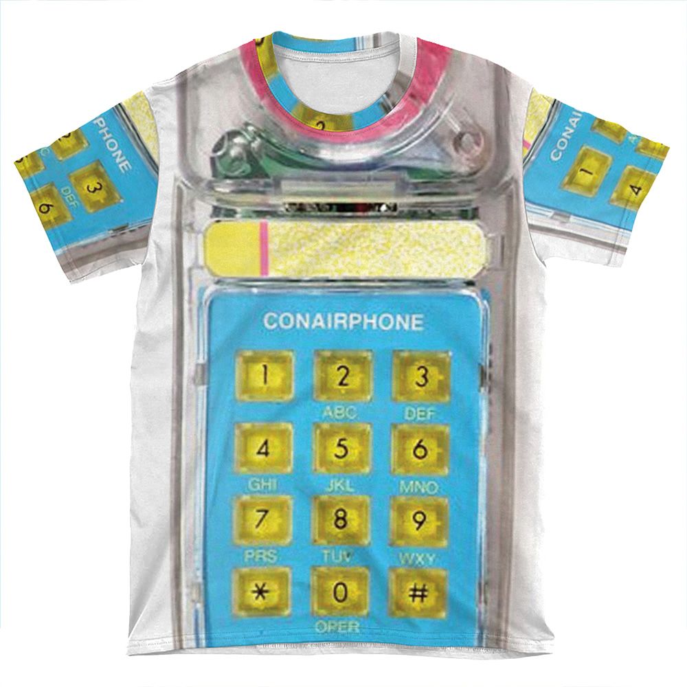 80's Eighties Transparent Translucid Conairphone Neon Brights Dial AOP T-shirt Tee
