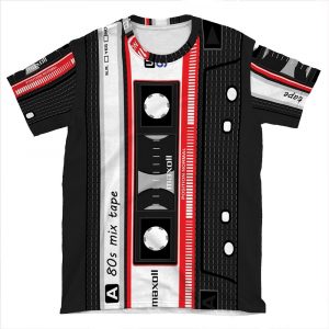 80's Mix Tape Retro Cassette Mobile Phone Iphone S AOP T-shirt Tee
