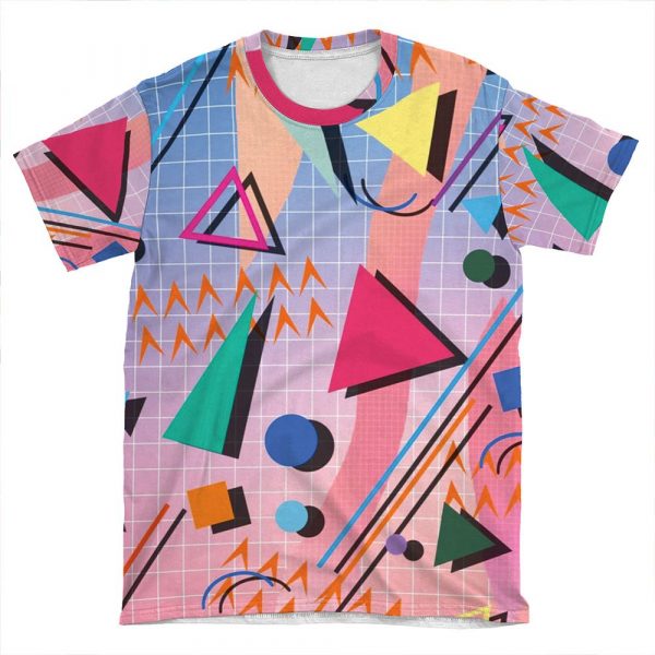 80S Pop Retro Pattern 2 AOP T-shirt Tee
