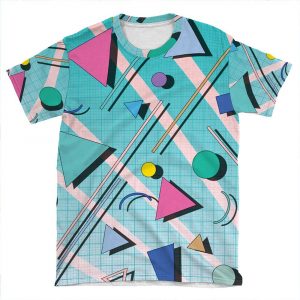 80S Pop Retro Pattern 4 AOP T-shirt Tee