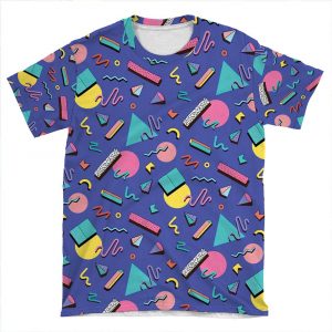 90S Pattern AOP T-shirt Tee