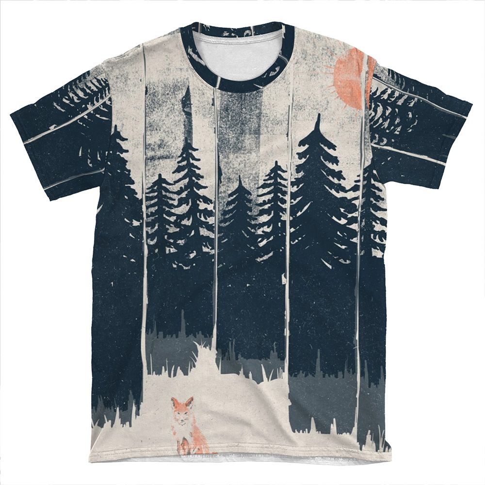 A Fox In The Wild... AOP T-shirt Tee