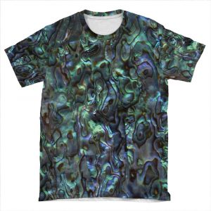Abalone Shell | Paua Shell | Seashell Patterns | Sea Shells | Natural | AOP T-shirt Tee