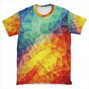 Abstract Multi Color Cubizm Painting AOP T-shirt Tee