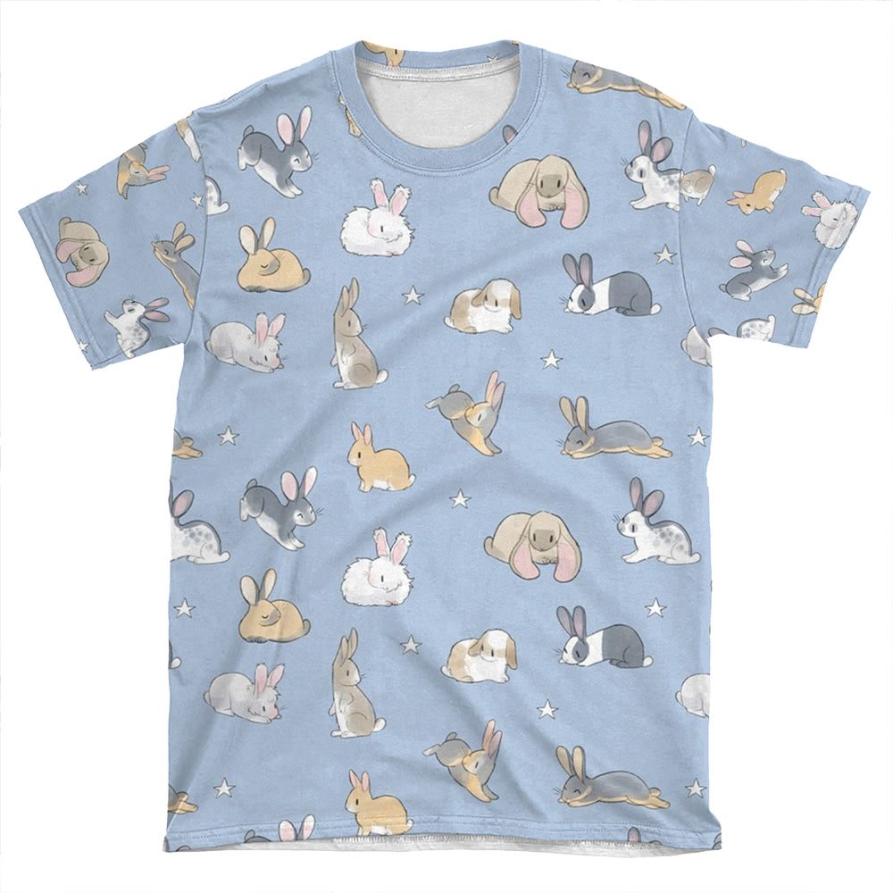 Abundance Of Buns - Blue AOP T-shirt Tee