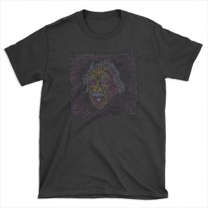 Acid Scientist tongue out psychedelic art poster T-shirt Tee