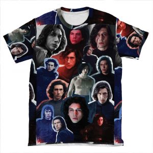 Adam Driver As Ben/Kylo Collage Edit AOP T-shirt Tee