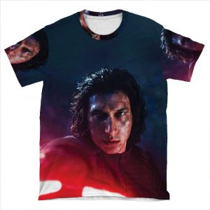 Adam Driver With Saber Edit AOP T-shirt Tee