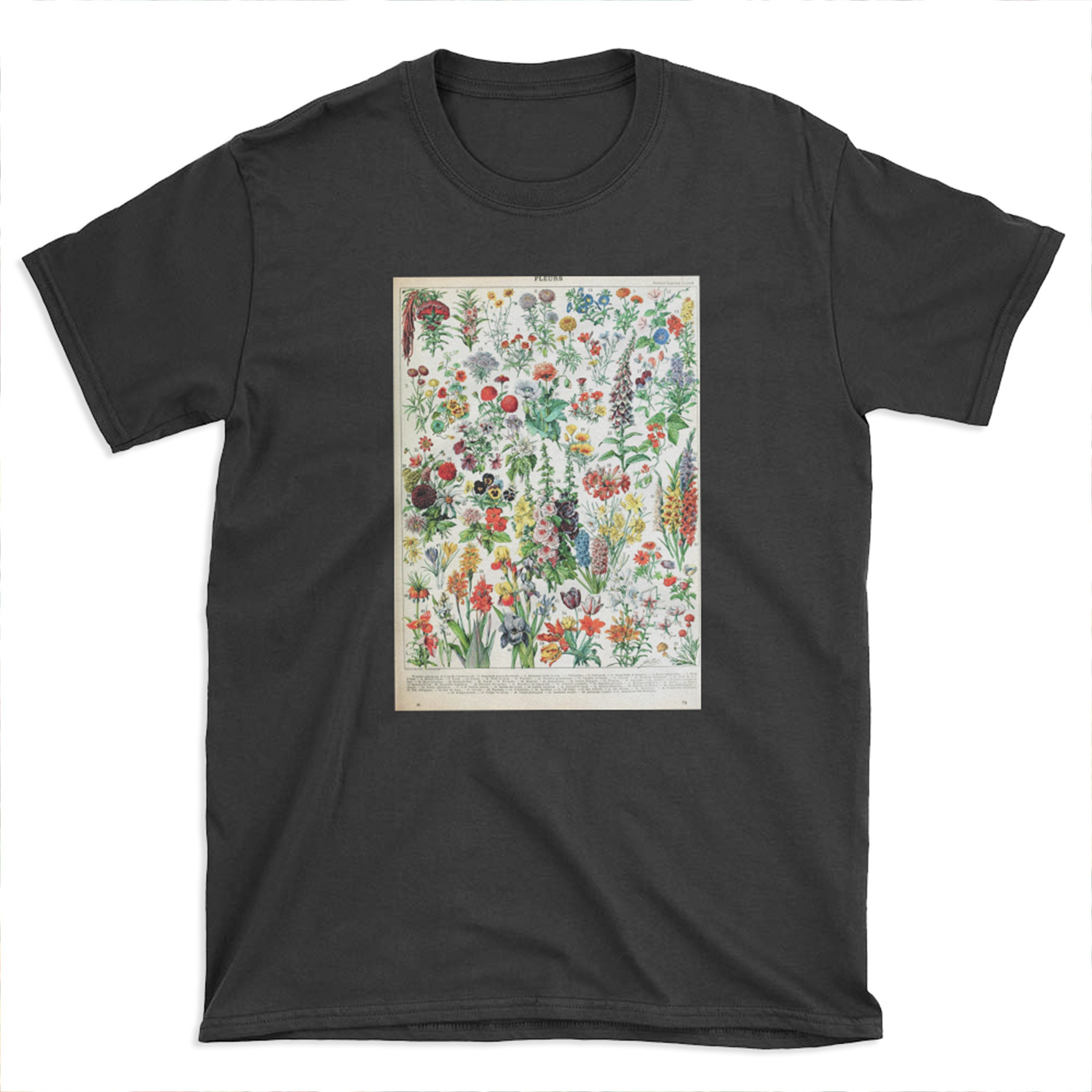 Adolphe Millot - Fleurs A - French vintage poster T-shirt Tee
