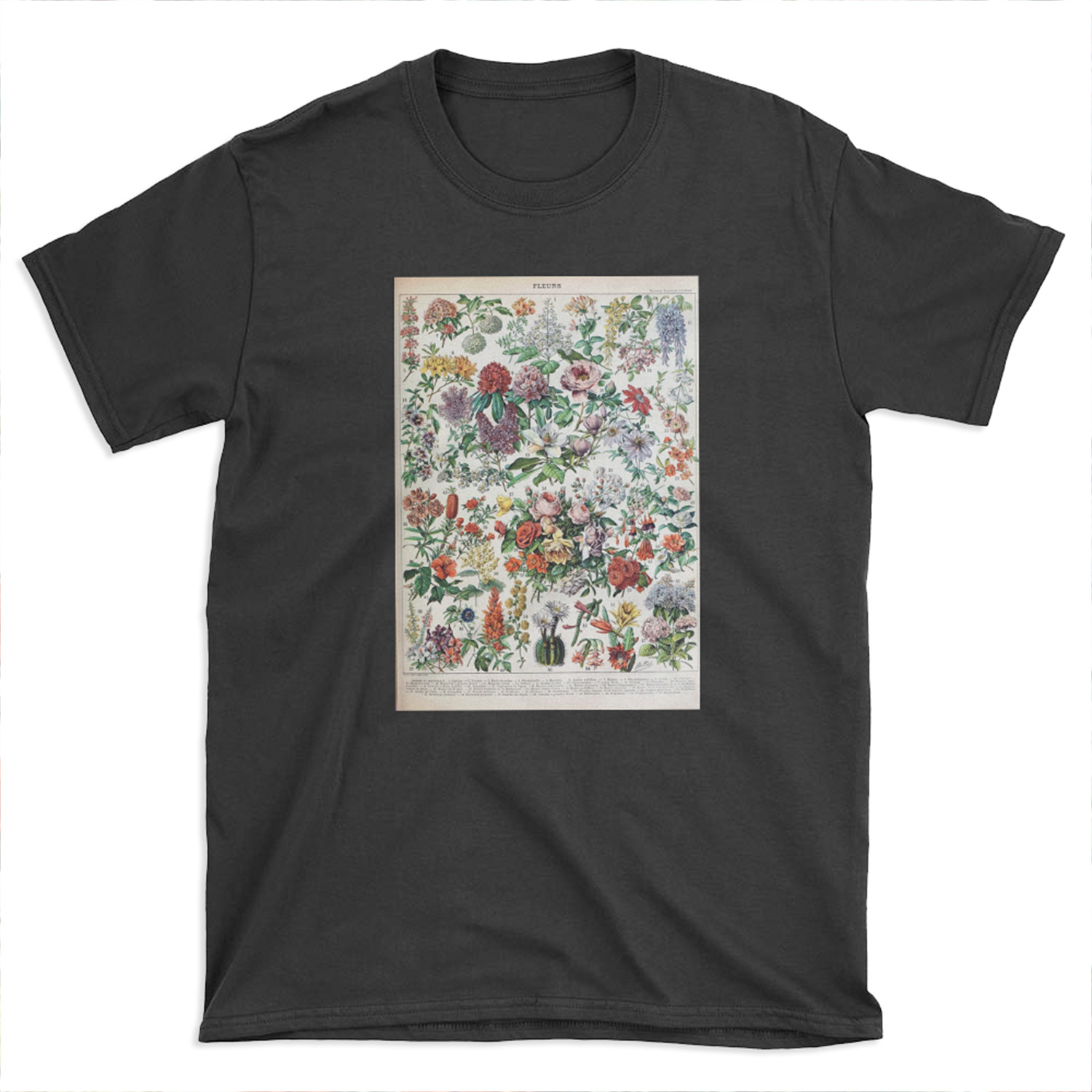Adolphe Millot - Fleurs C - French vintage poster T-shirt Tee