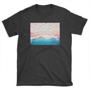 Aerial Sandy Beach T-shirt Tee
