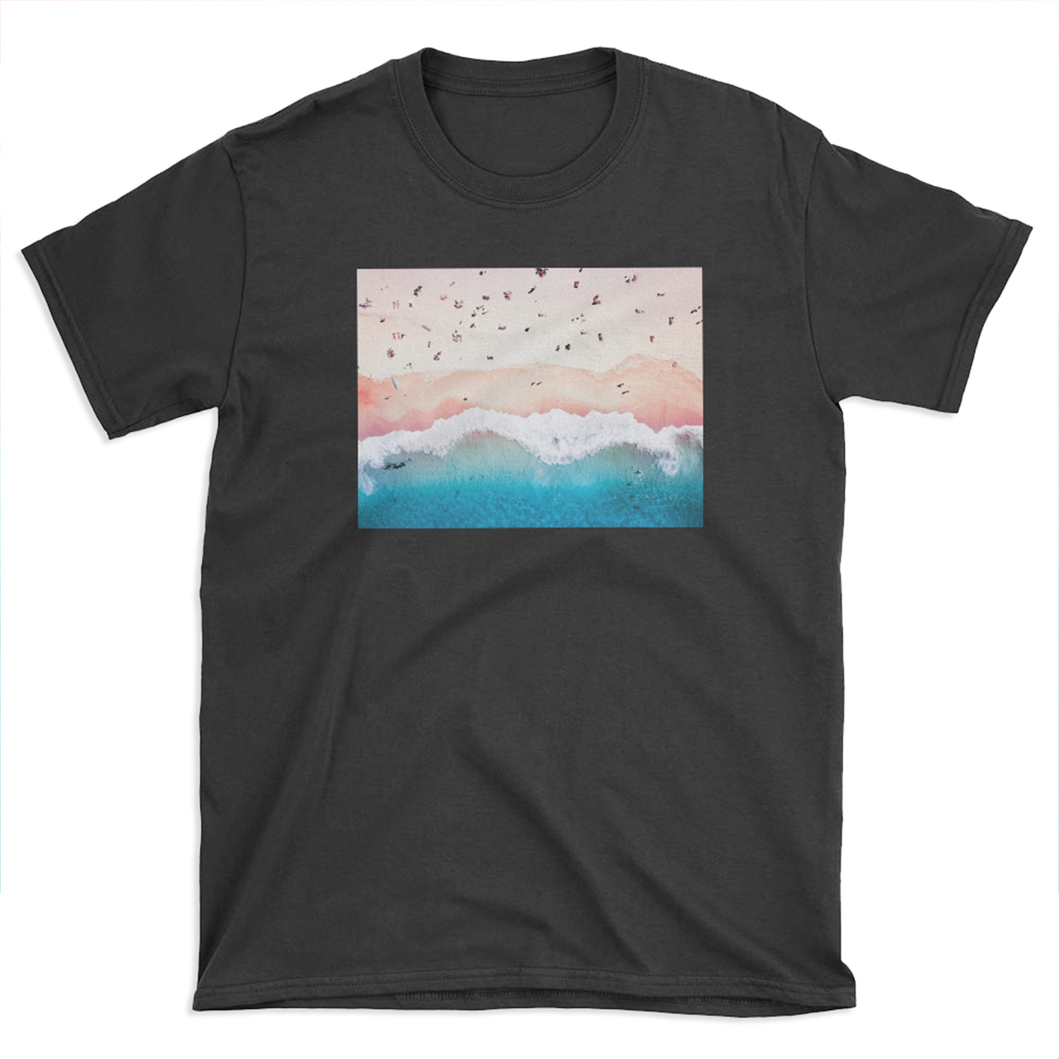 Aerial Sandy Beach T-shirt Tee